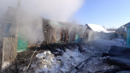 сгоревший дом