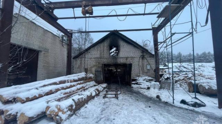 сгоревший цех