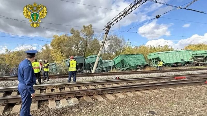 Семь вагонов сошли с рельсов на станции Новые Полянки в Мордовии