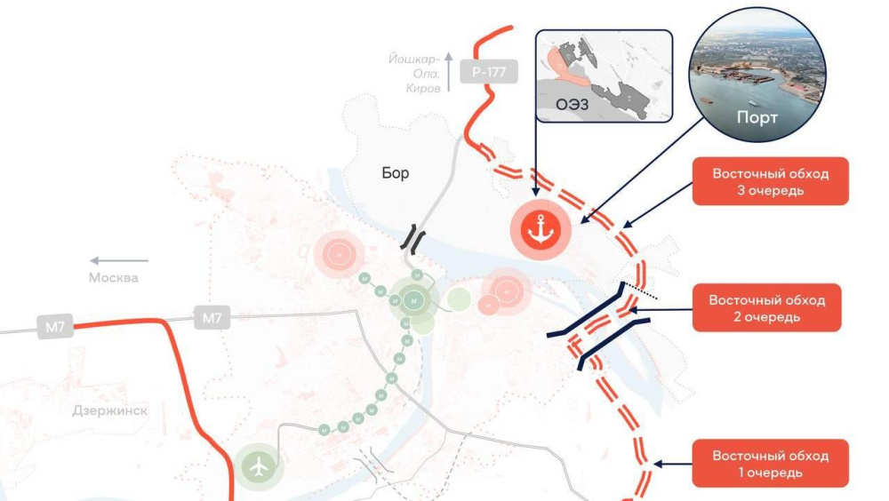 Власти Нижегородской области утвердили планировку первого этапа Восточного обхода
