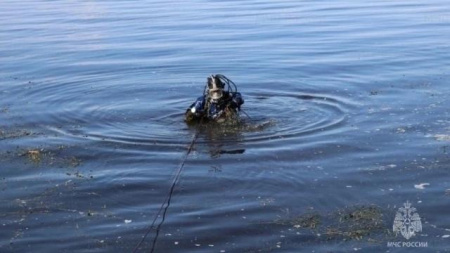 водолаз в реке