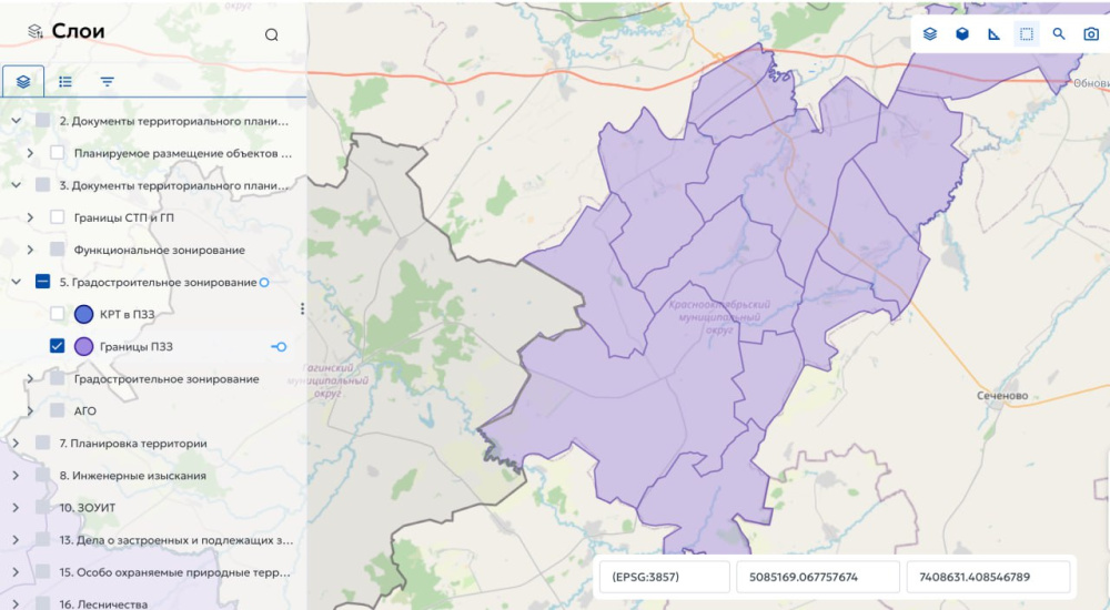 генплан Краснооктябрьского округа