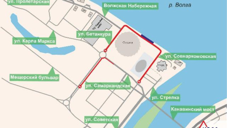 Движение транспорта ограничат по местному проезду Волжской набережной 13 июня