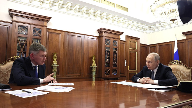 Владимир Путин и Максим Решетников