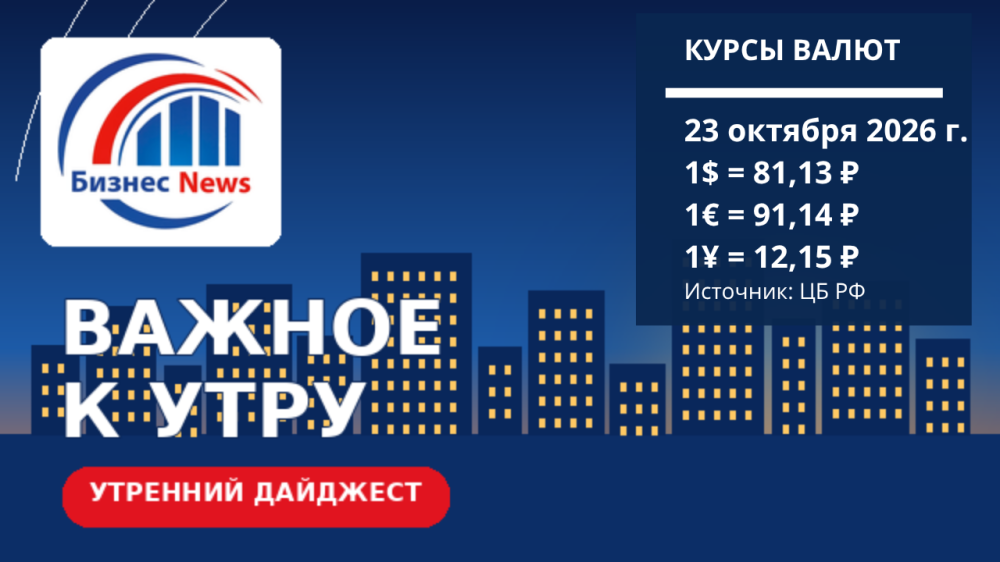 Курсы валют 23 октября 2026 года