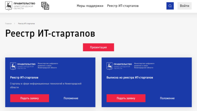 Реестр ИТ-стартапов Нижегородской области