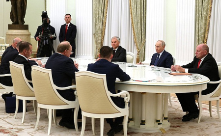 Владимир Путин встретился с лидерами партий, прошедших по итогам выборов в Госдуму