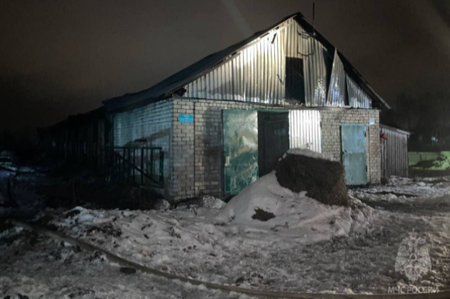Крупный пожар произошел на складе в Нижегородской области