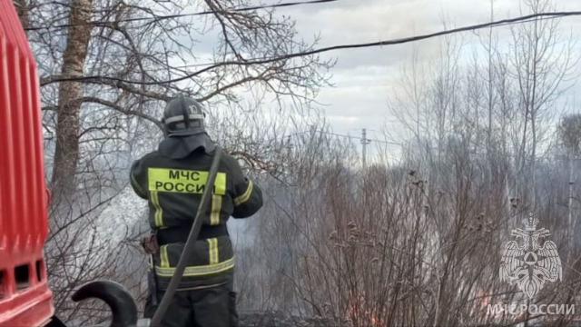 возгорание травы